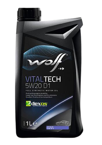 Моторное масло Wolf VitalTech 5W-20 D1, 1л 